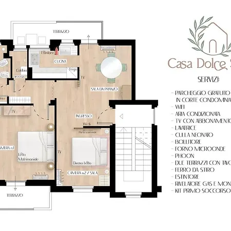 דירה Casa Dolce Sosta - A Heaven Of Light And Hospitality - 2 Camere, 4 Ospiti - Parcheggio Gratuito *